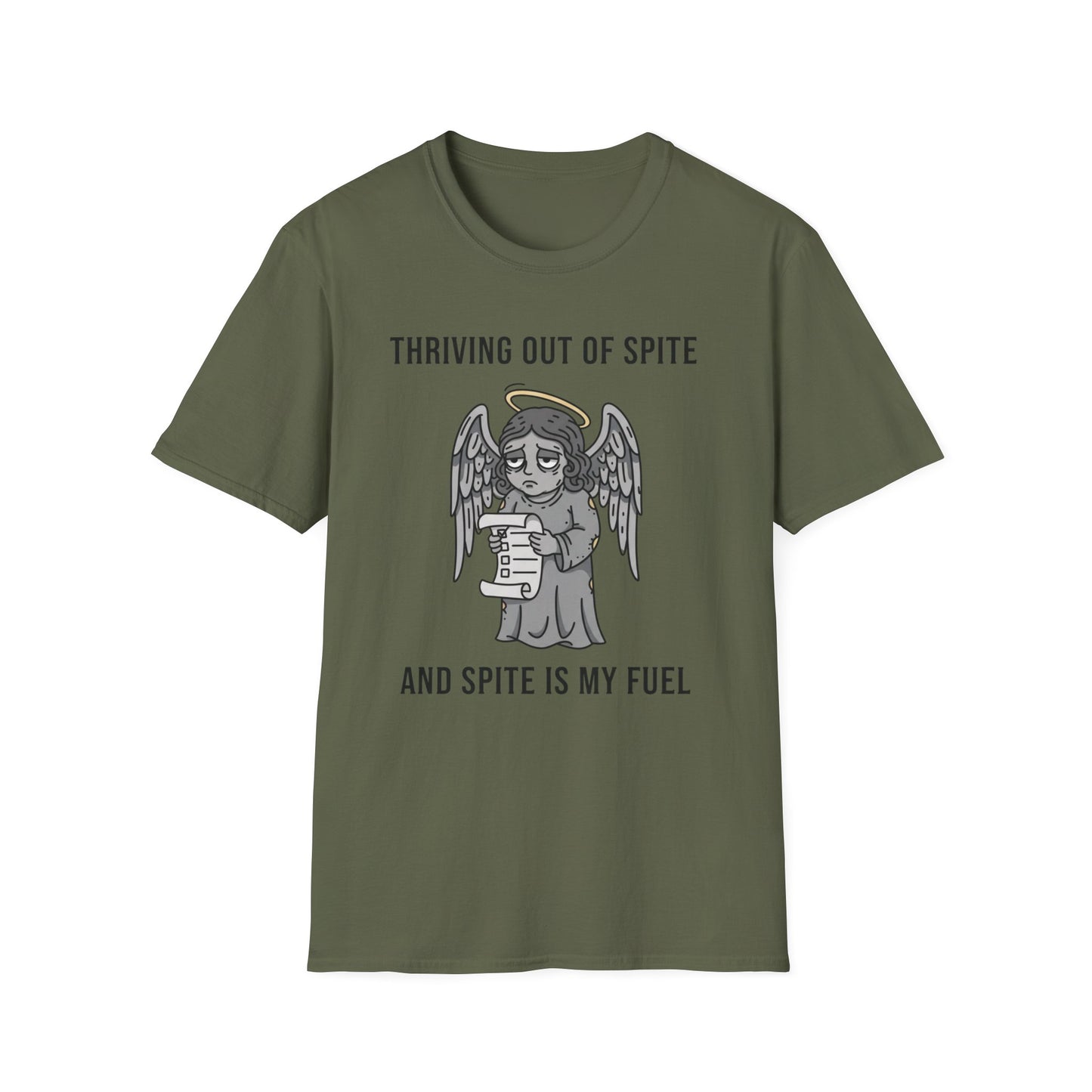 Thriving Out of Spite - Fuel Edition graphic t-shirt mockup