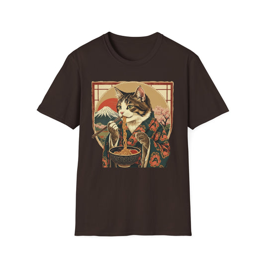 Ramen Cat Again - Repeat Edition graphic t-shirt mockup