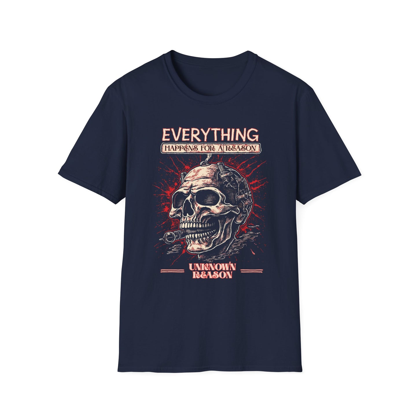 Everything Happens for a Reason - Dark Poster graphic t-shirt mockup