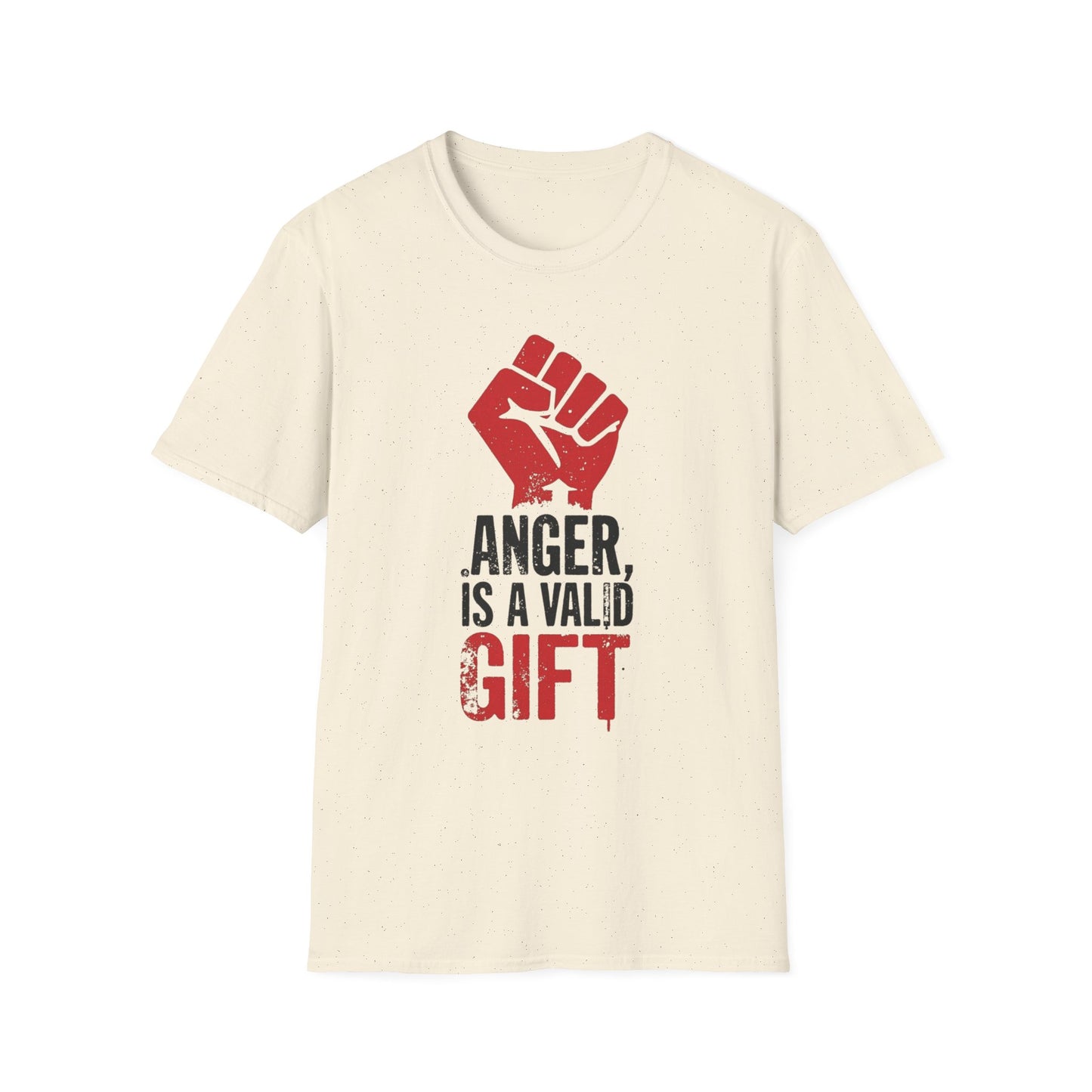 Anger Is a Valid Gift graphic t-shirt mockup
