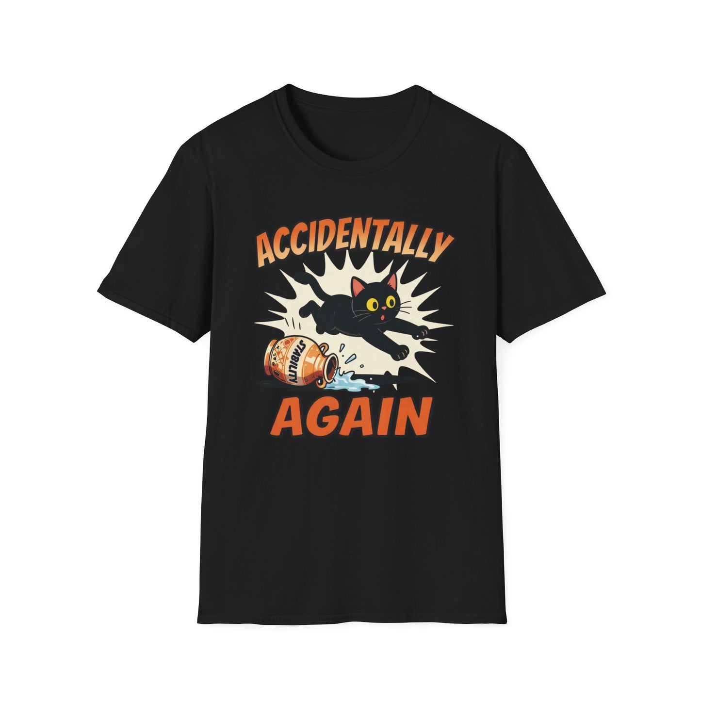 Accidentally Again graphic t-shirt mockup