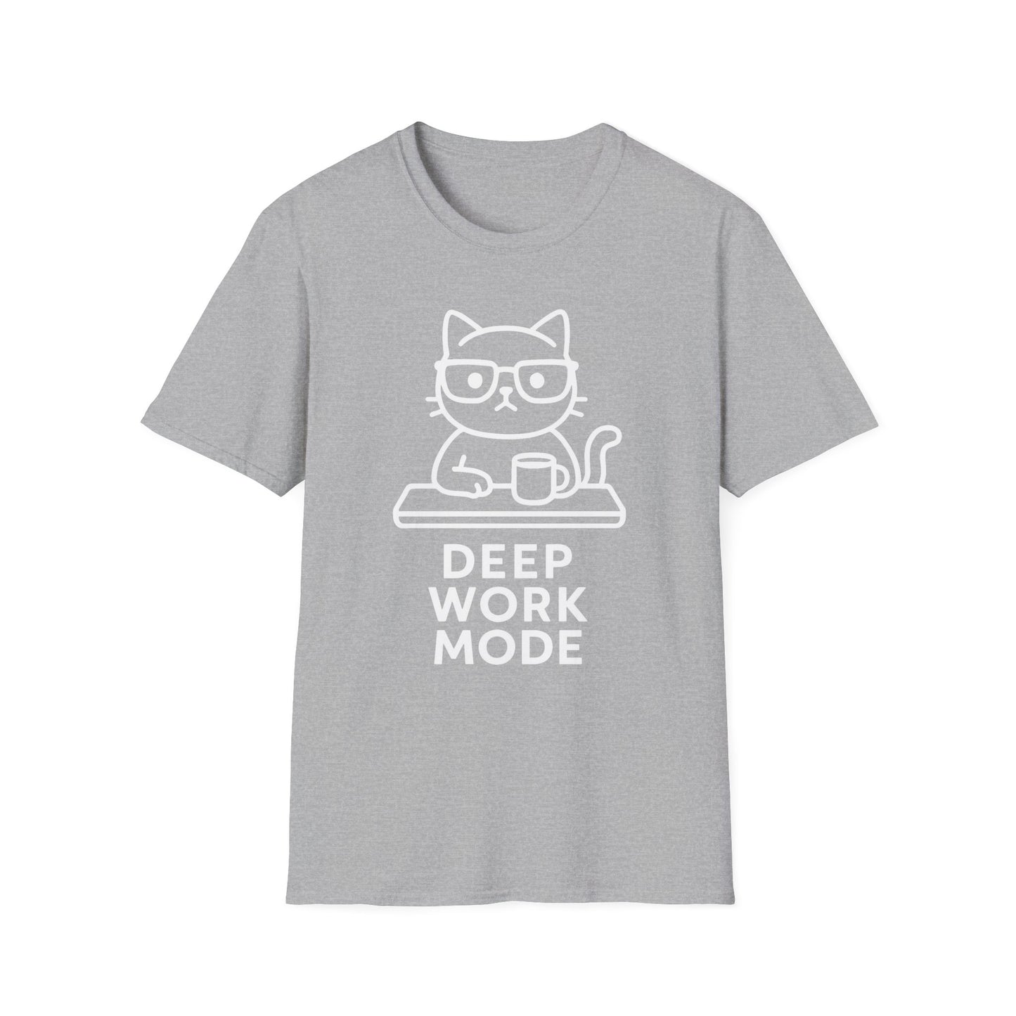 Deep Work Mode graphic t-shirt mockup