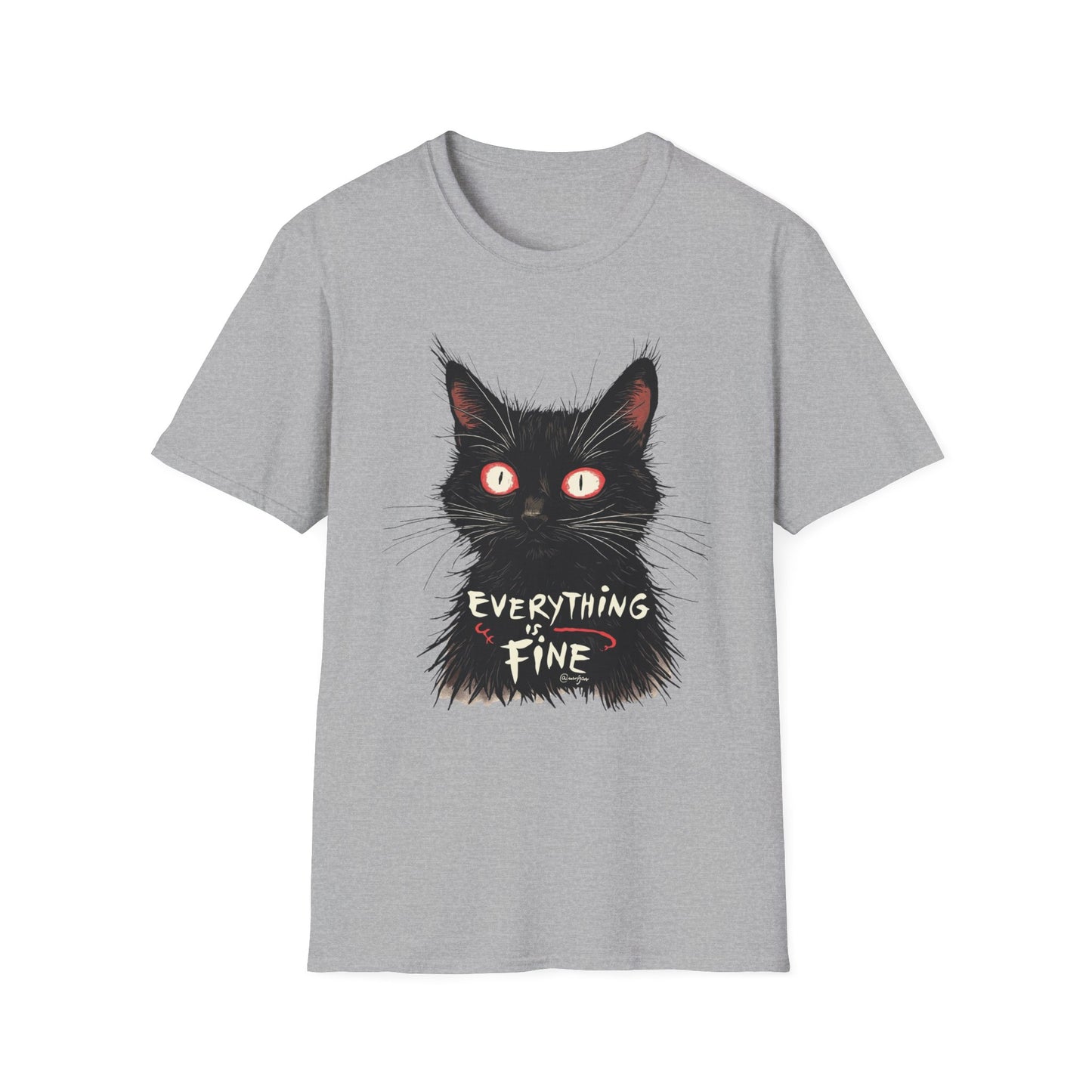 Everything Is Fine graphic t-shirt mockup