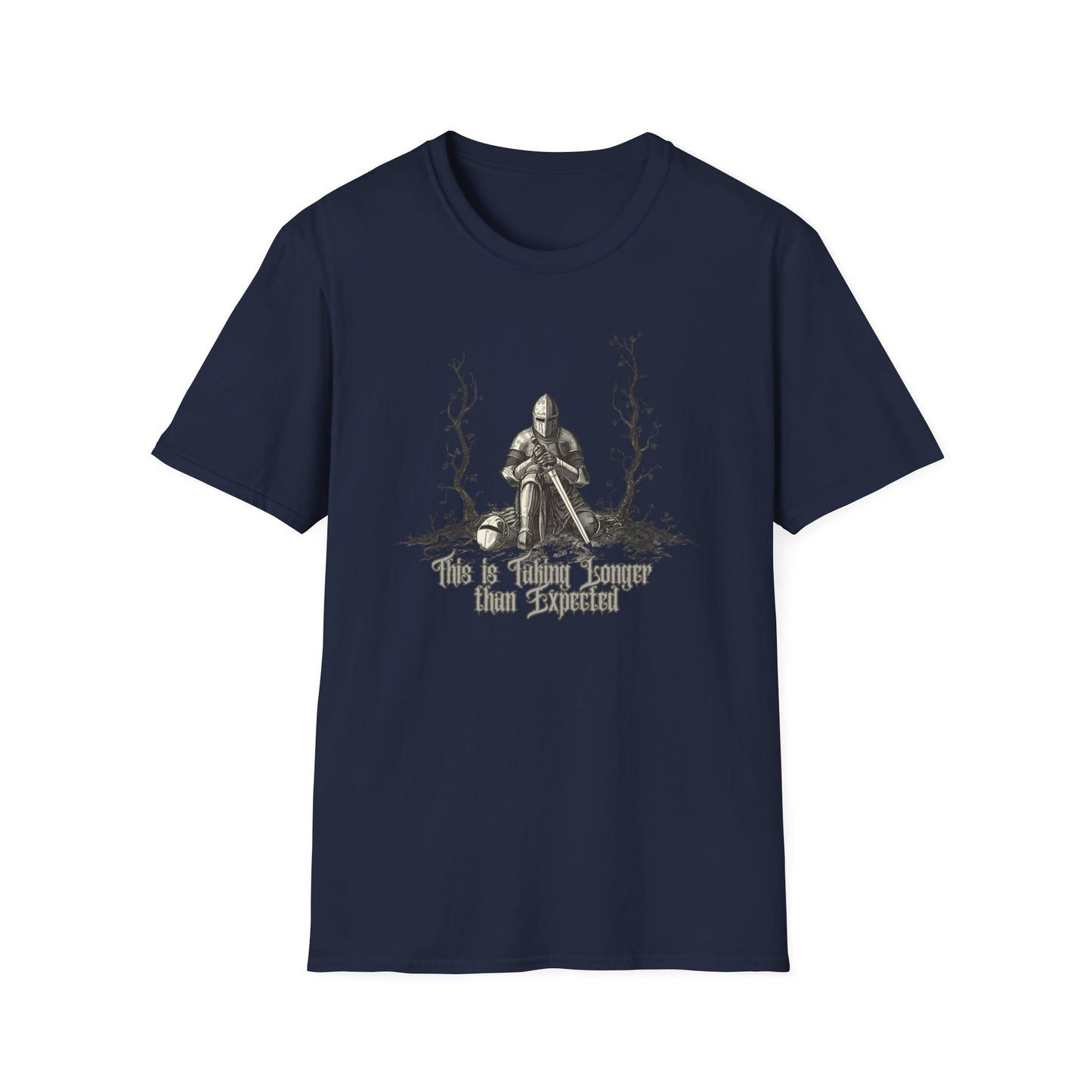 This is Taking Longer Than Expected graphic t-shirt mockup