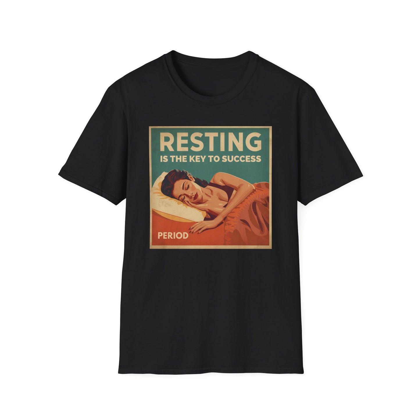 Resting Is the Key to Success graphic t-shirt mockup
