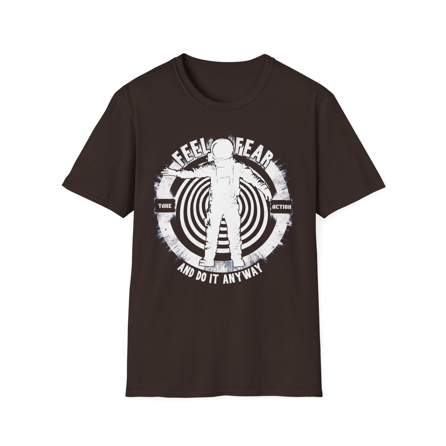 Feel Fear and Do It Anyway graphic t-shirt mockup