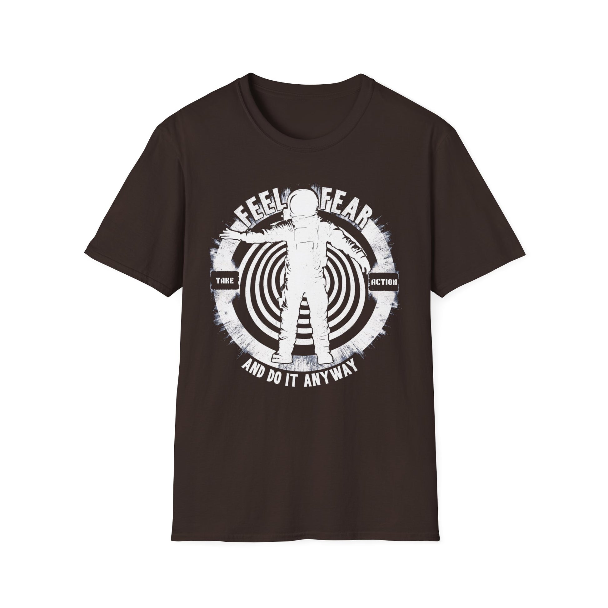 Feel Fear and Do It Anyway graphic t-shirt mockup