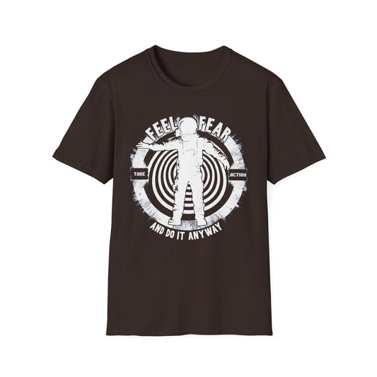 Feel Fear and Do It Anyway graphic t-shirt mockup