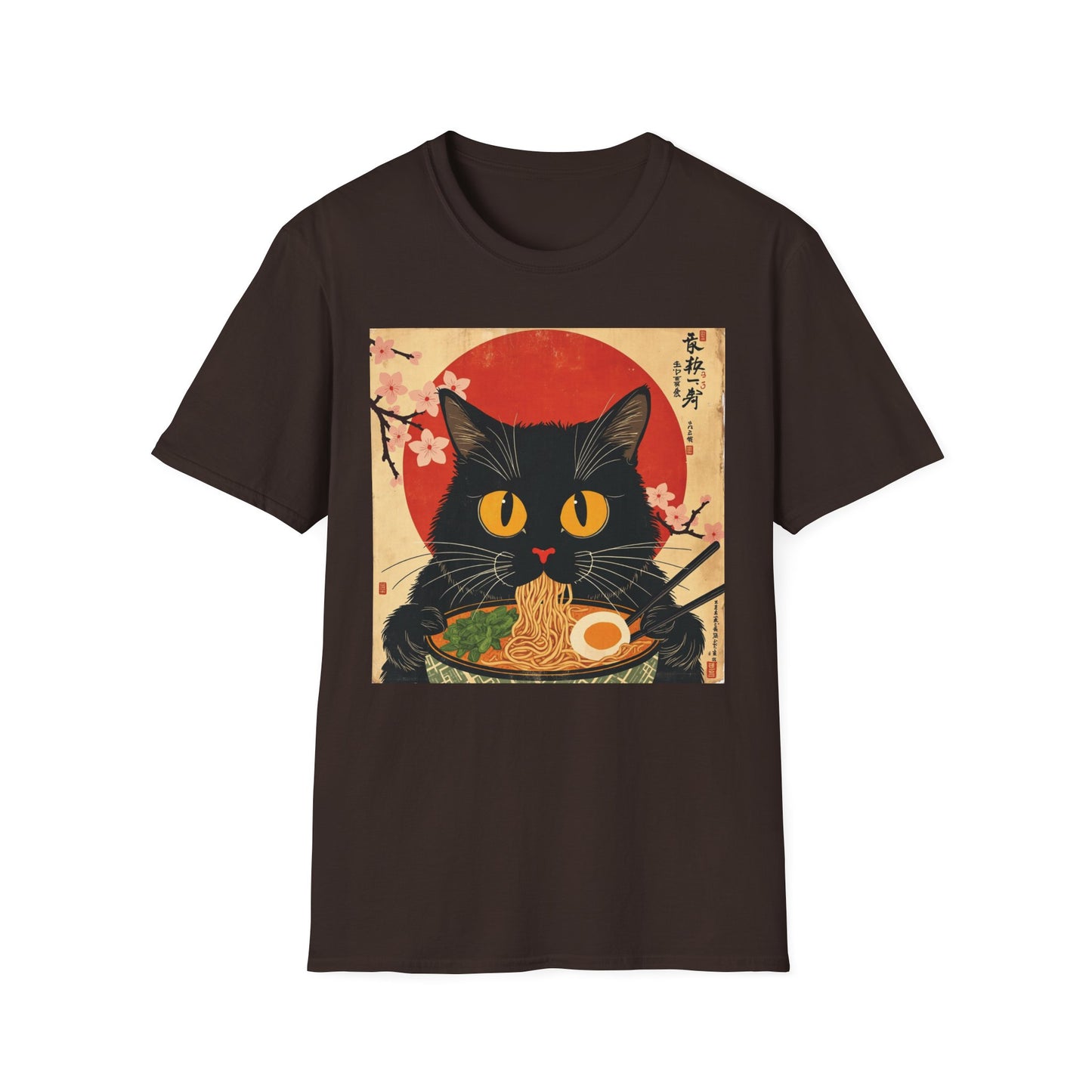 Ramen Cat - Poster Edition graphic t-shirt mockup