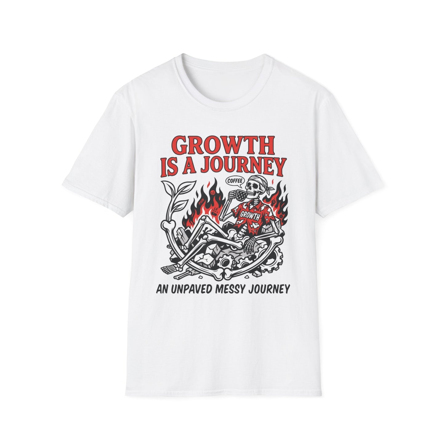 Growth Is a Journey - Flame Edition graphic t-shirt mockup