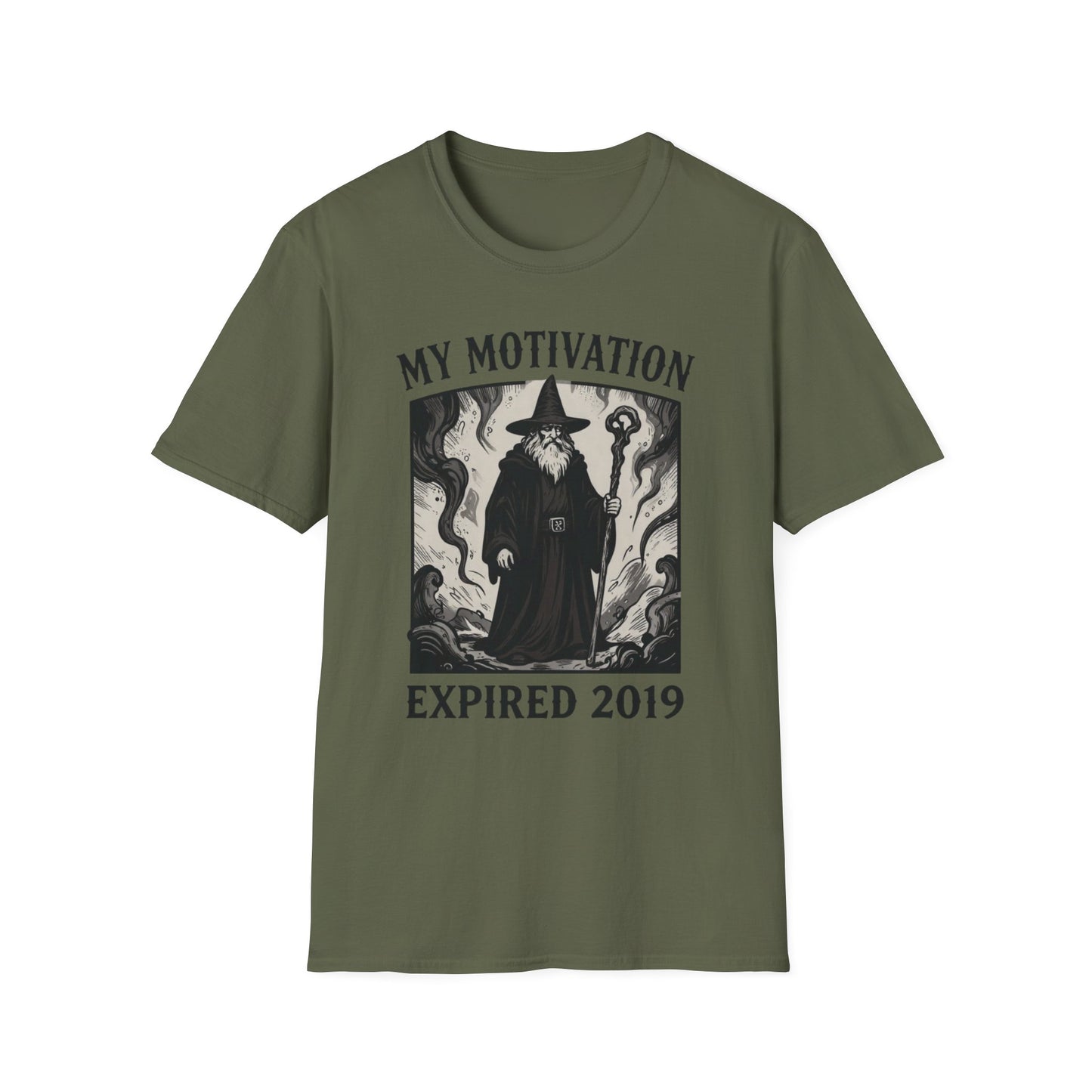 My Motivation Expired 2019 graphic t-shirt mockup