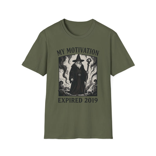 My Motivation Expired 2019 graphic t-shirt mockup