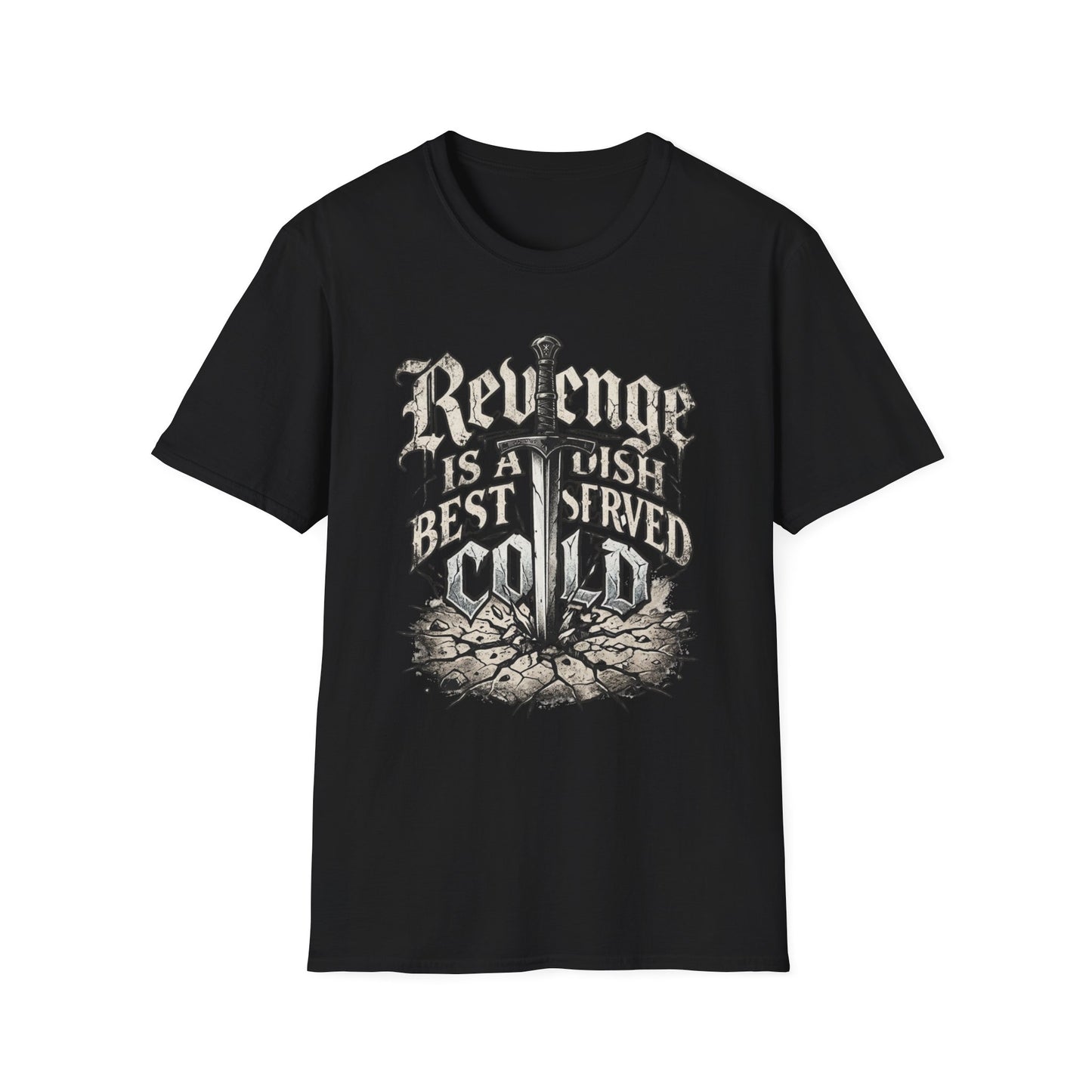 Revenge Is a Dish Best Served Cold - Classic graphic t-shirt mockup