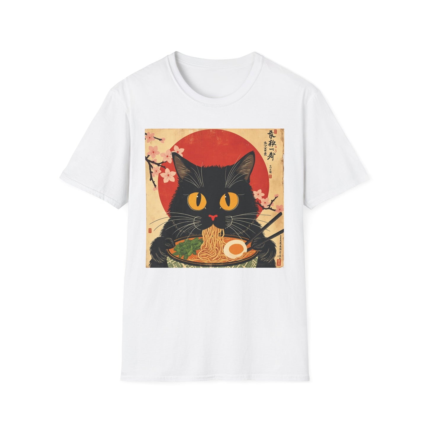 Ramen Cat - Poster Edition graphic t-shirt mockup