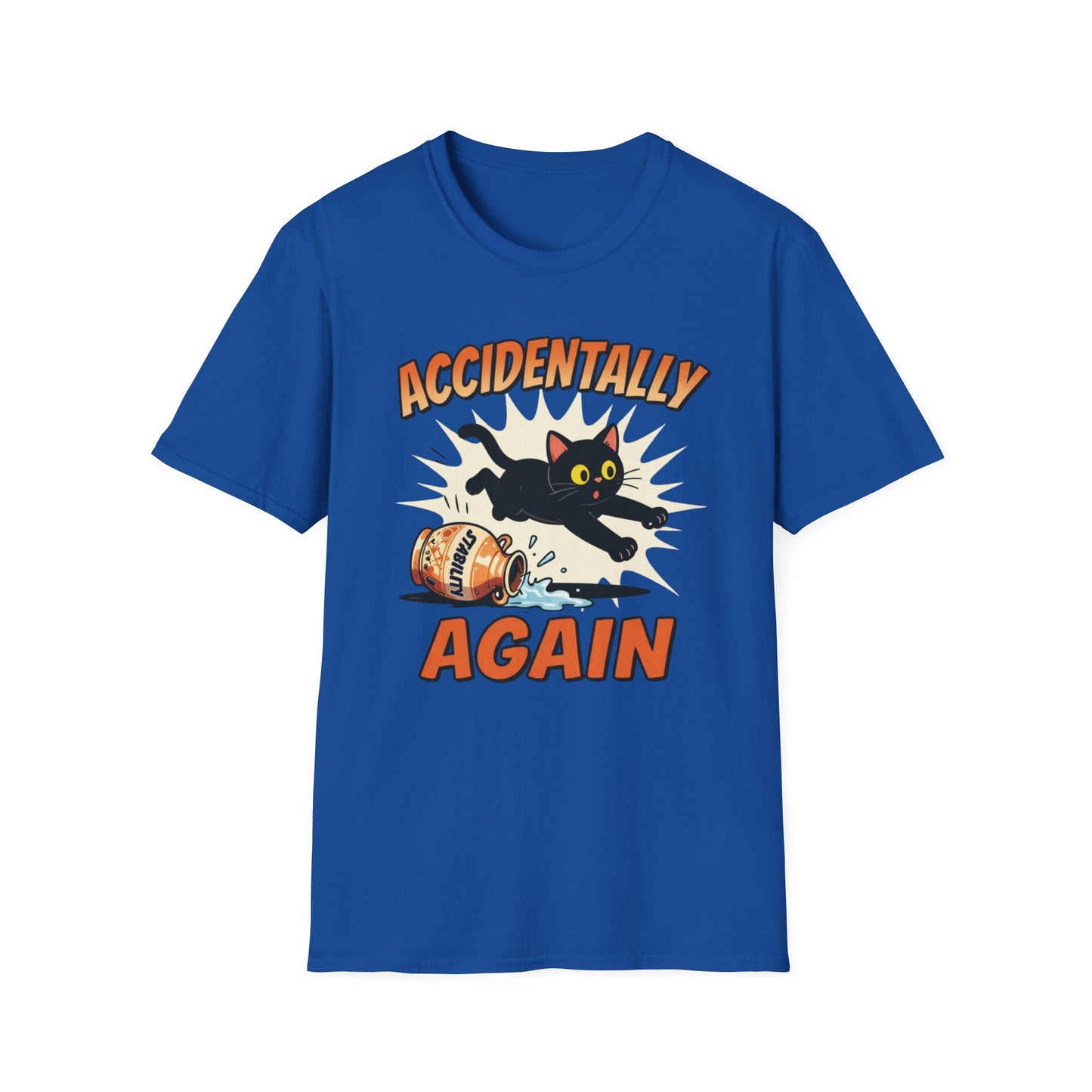 Accidentally Again graphic t-shirt mockup