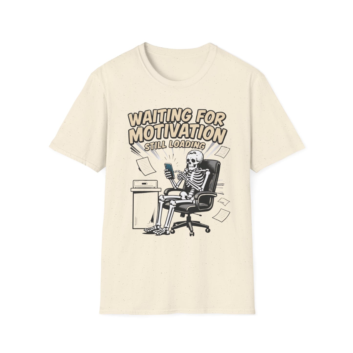 Waiting for Motivation... Still Loading graphic t-shirt mockup