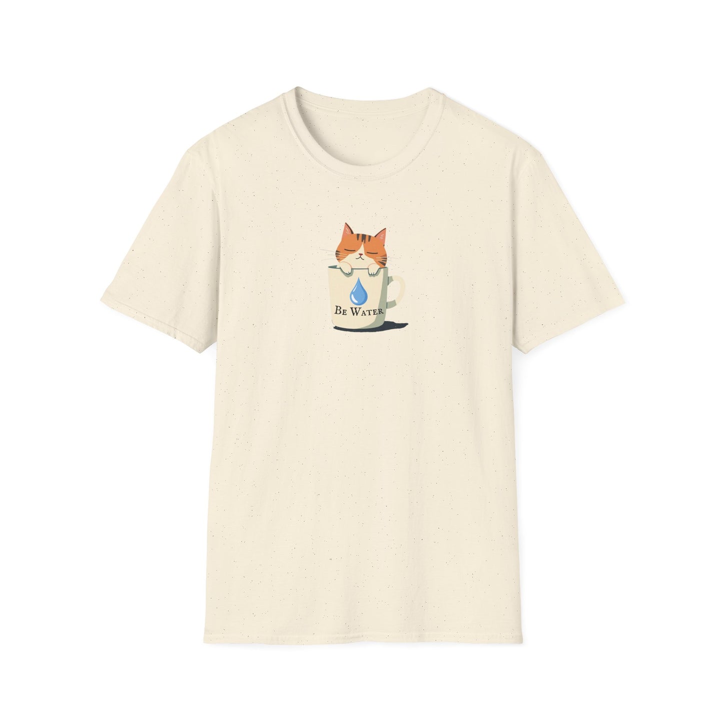 Be Water graphic t-shirt mockup