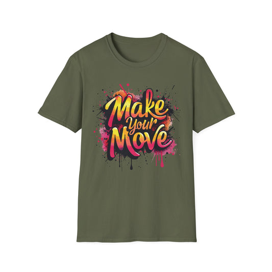 Make Your Move - Retro Edition graphic t-shirt mockup
