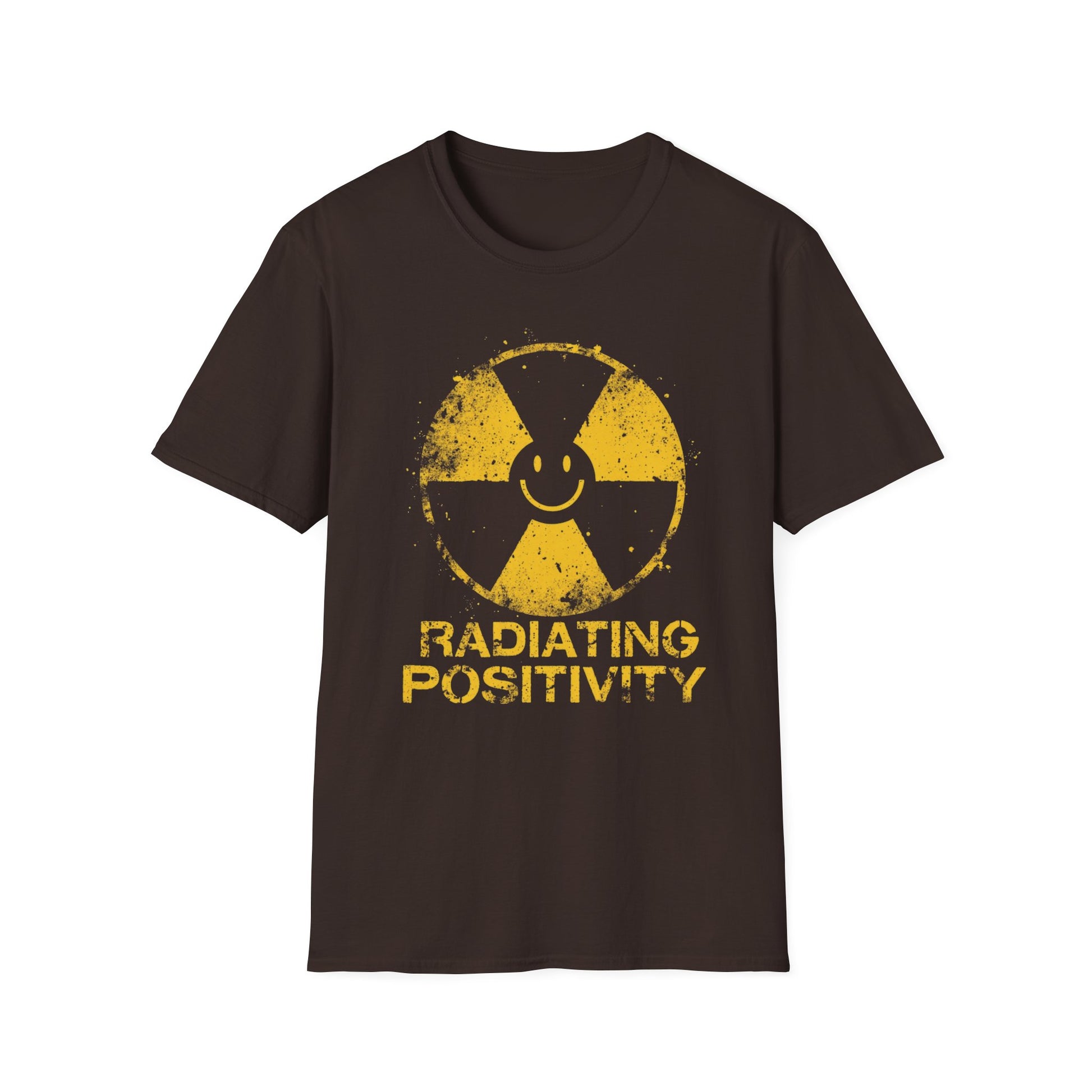 Radiating Positivity - Hazard Edition graphic t-shirt mockup