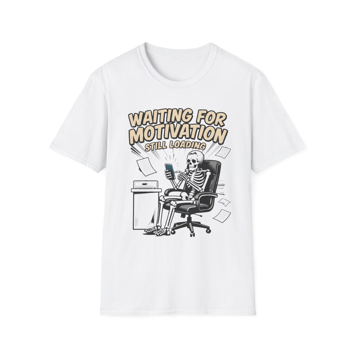 Waiting for Motivation... Still Loading graphic t-shirt mockup