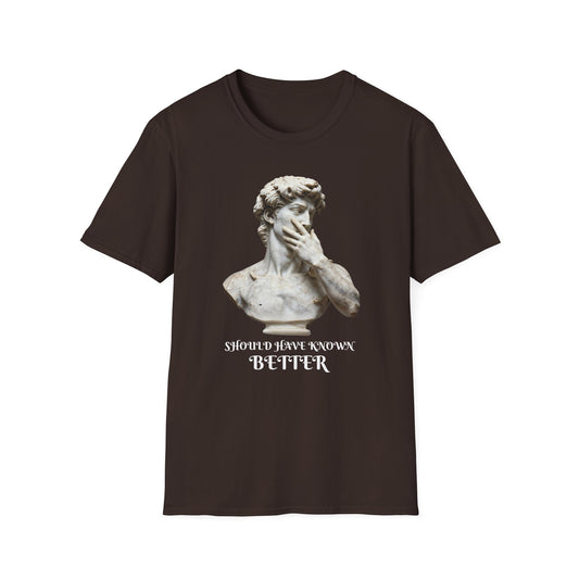 Should Have Known Better graphic t-shirt mockup
