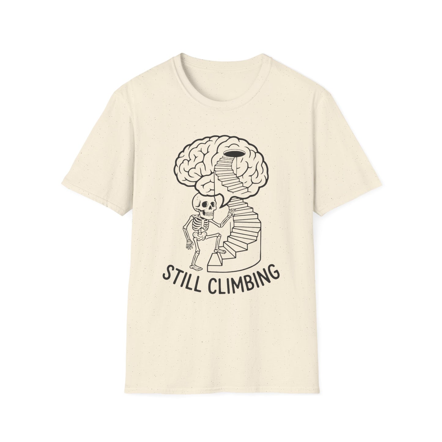Still Climbing graphic t-shirt mockup