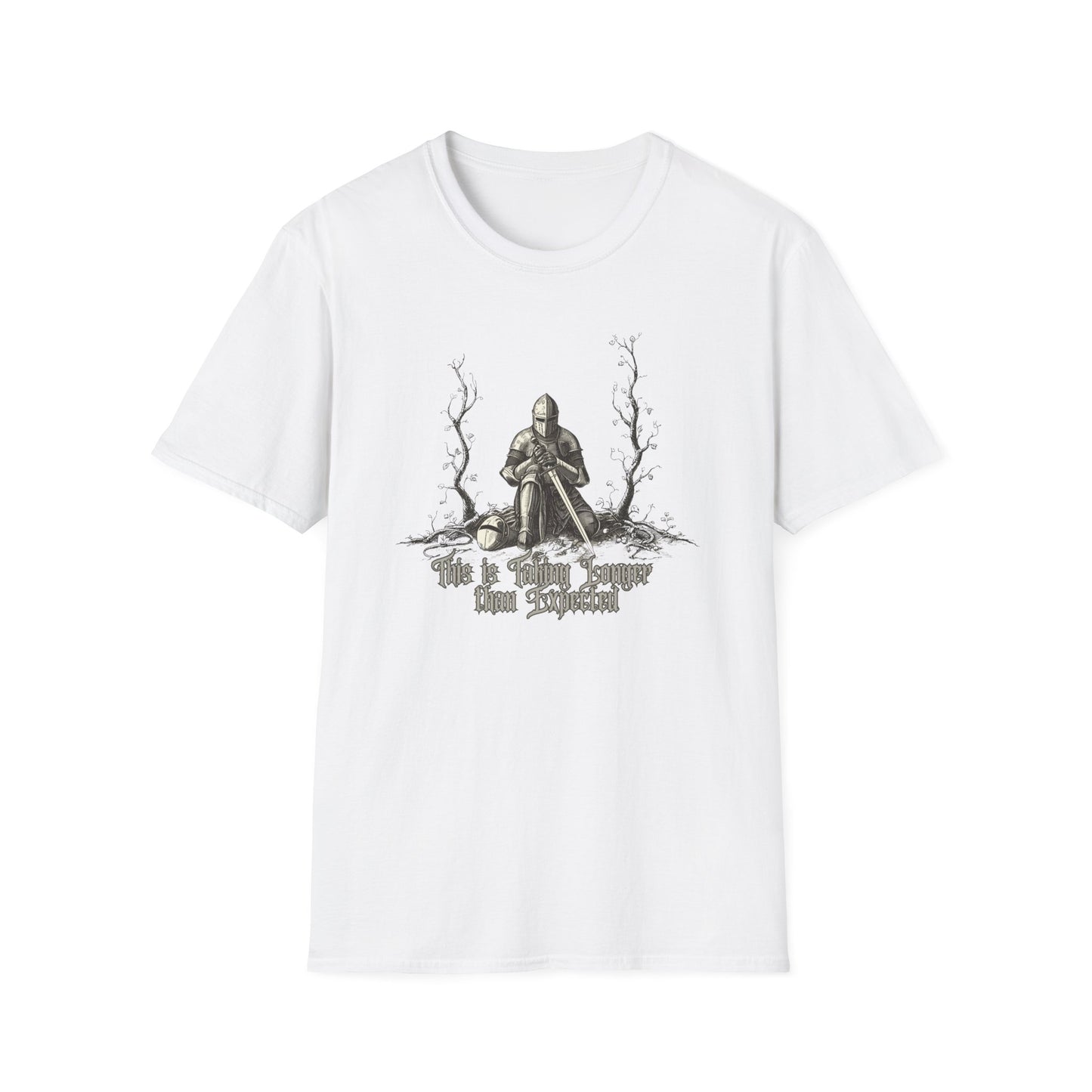 This is Taking Longer Than Expected graphic t-shirt mockup
