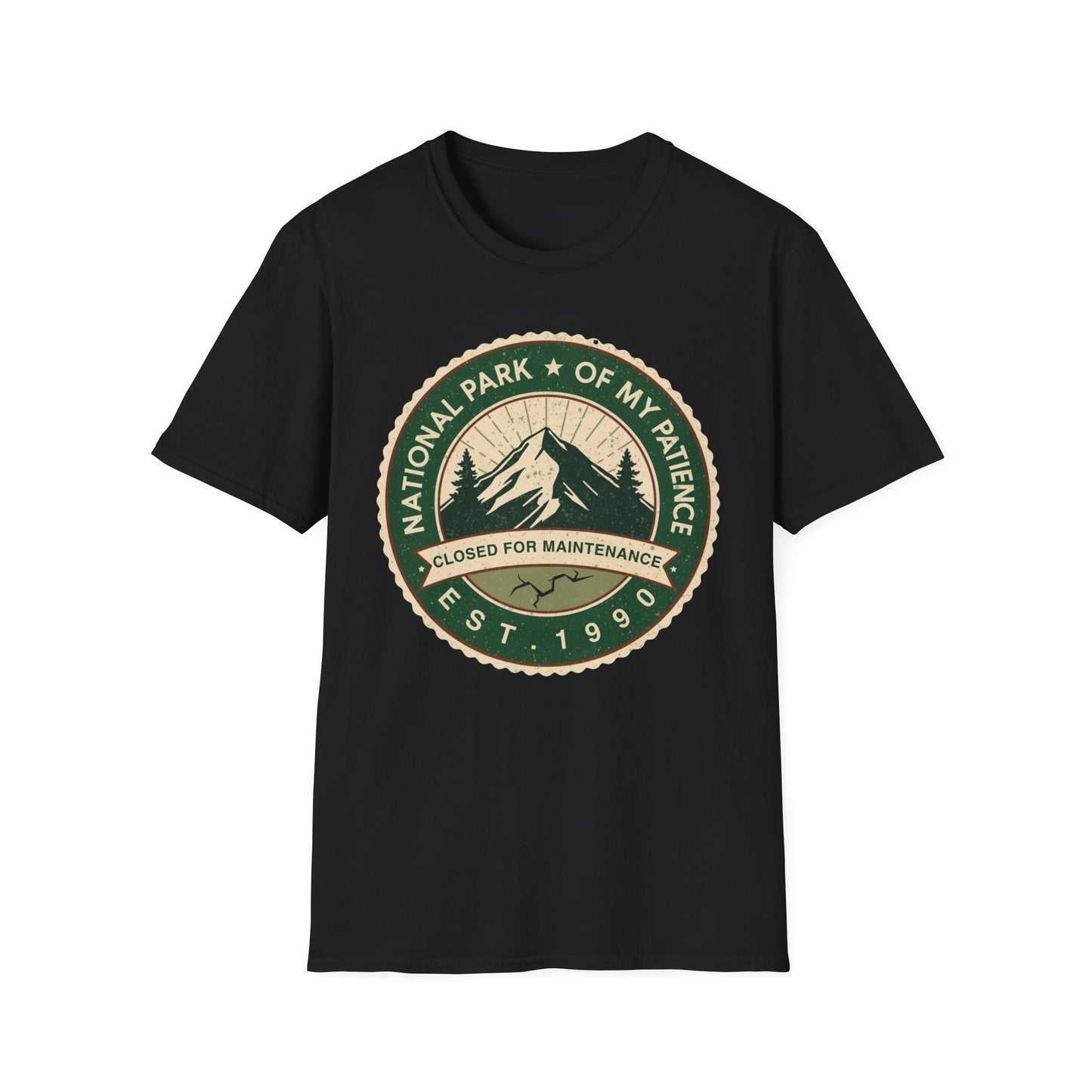 National Park of My Patience graphic t-shirt mockup