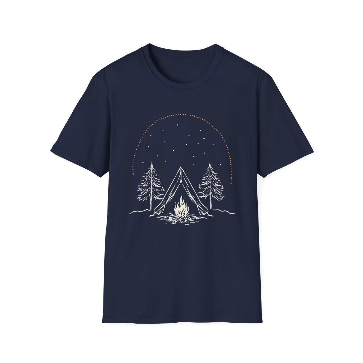 Camping in Forest graphic t-shirt mockup