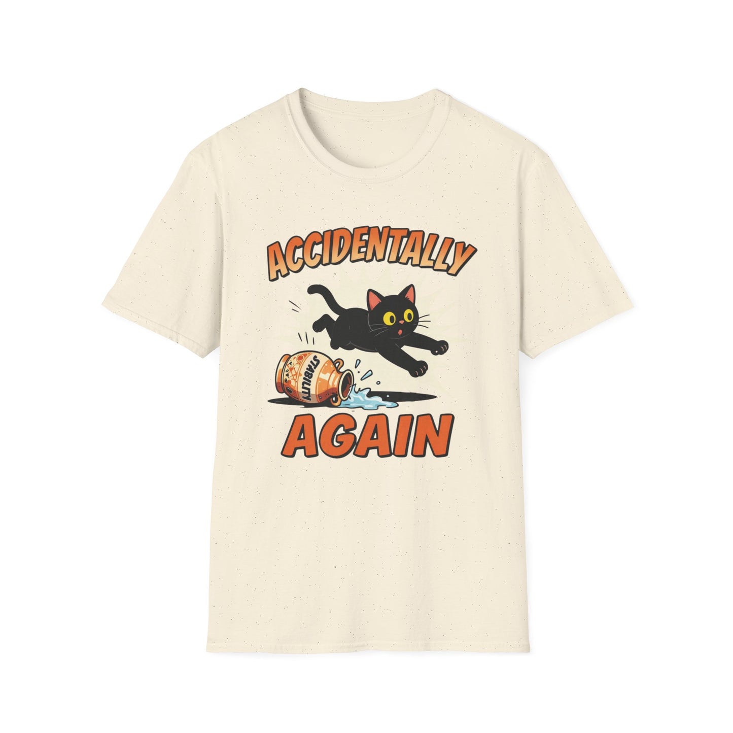 Accidentally Again graphic t-shirt mockup