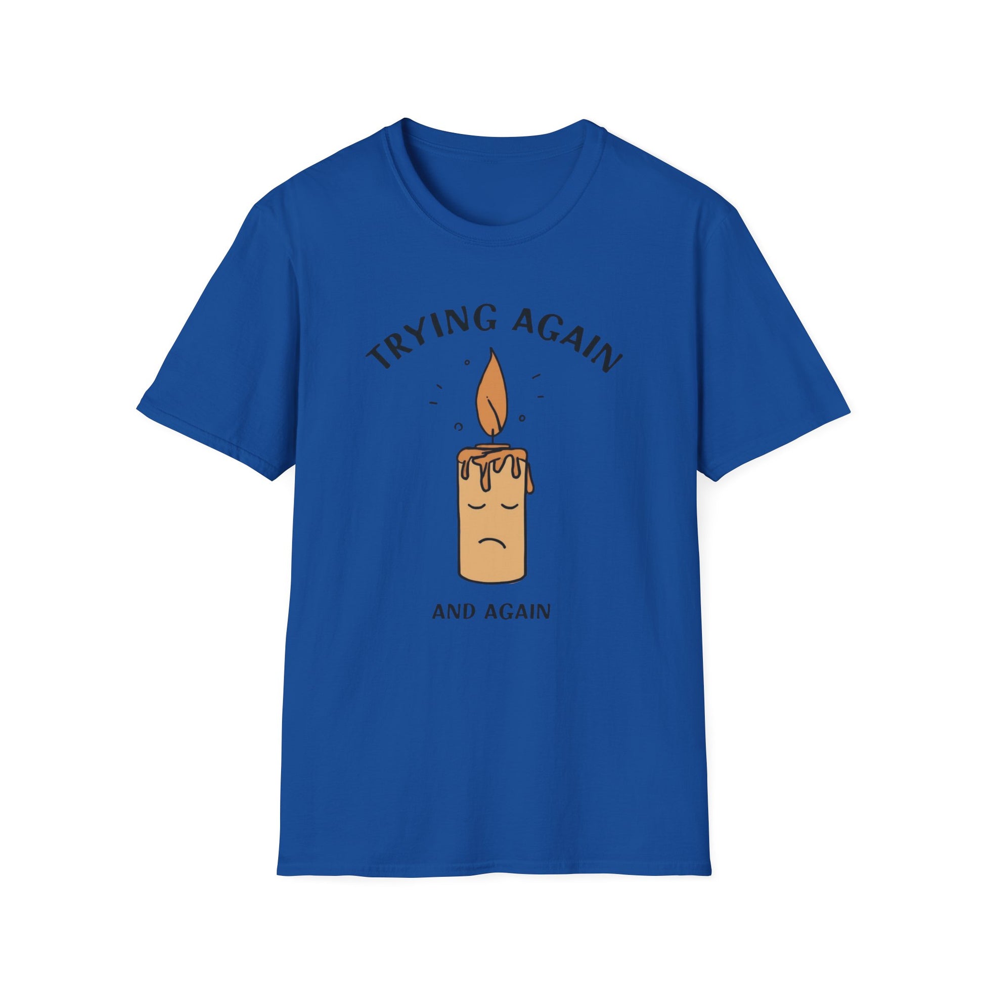Try Again and Again graphic t-shirt mockup