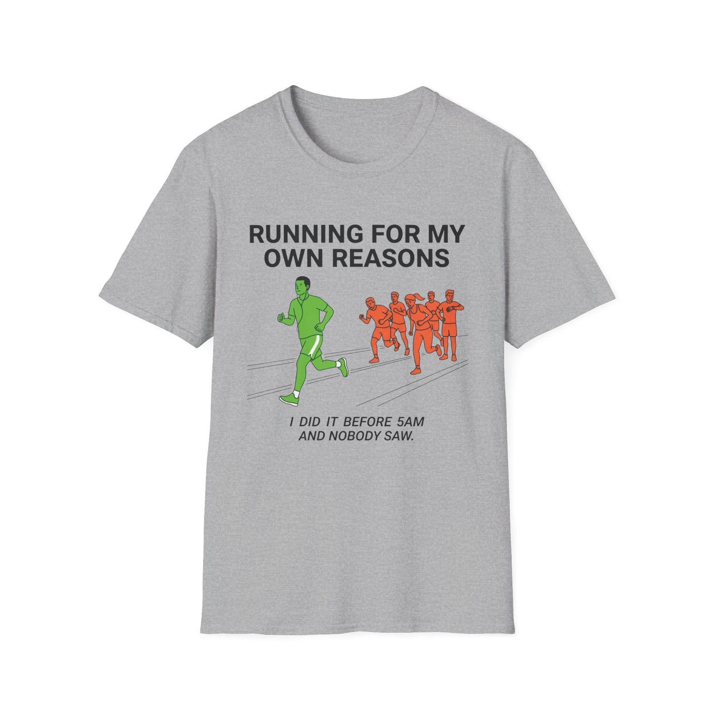 Running for My Own Reasons graphic t-shirt mockup