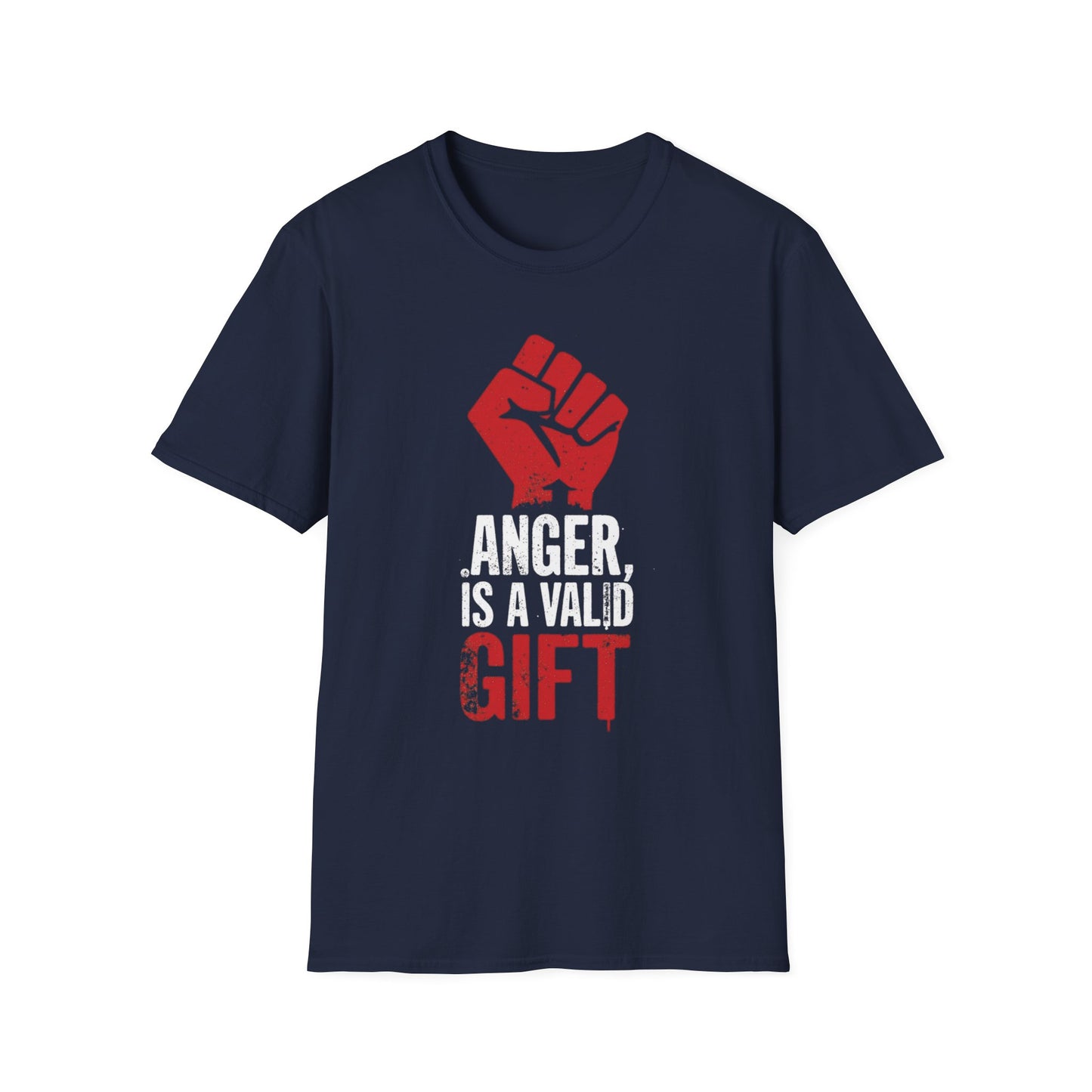 Anger Is a Valid Gift graphic t-shirt mockup