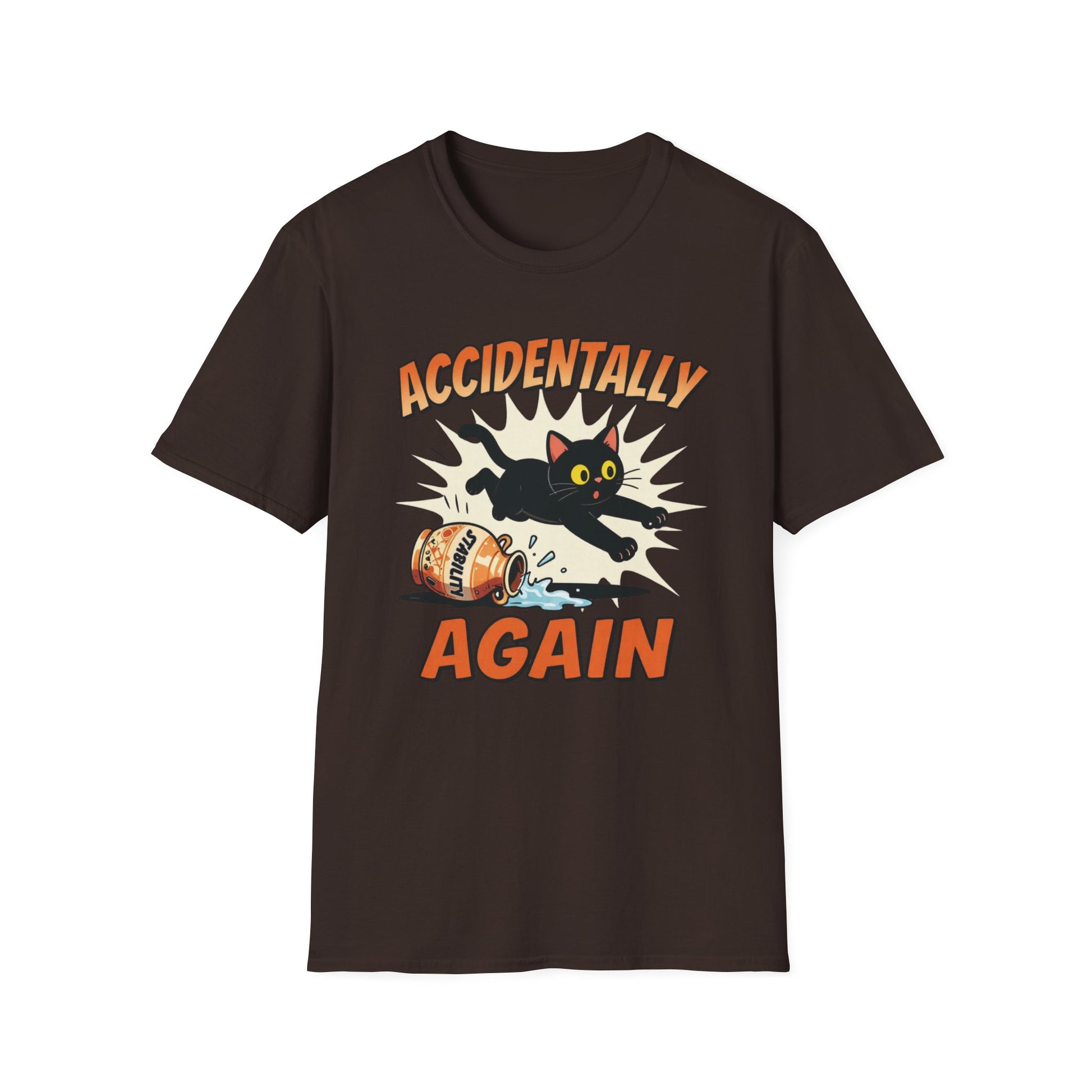 Accidentally Again graphic t-shirt mockup