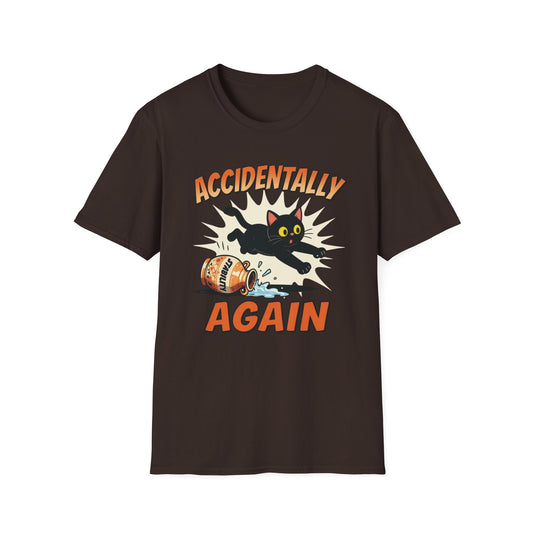 Accidentally Again graphic t-shirt mockup
