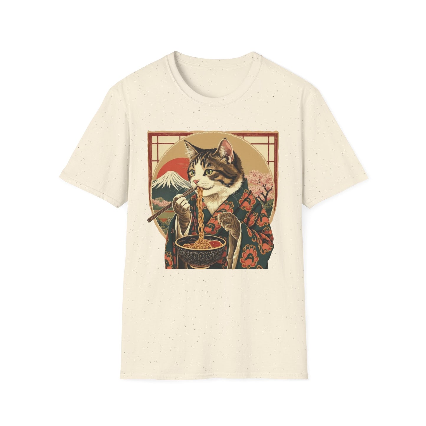 Ramen Cat Again - Repeat Edition graphic t-shirt mockup
