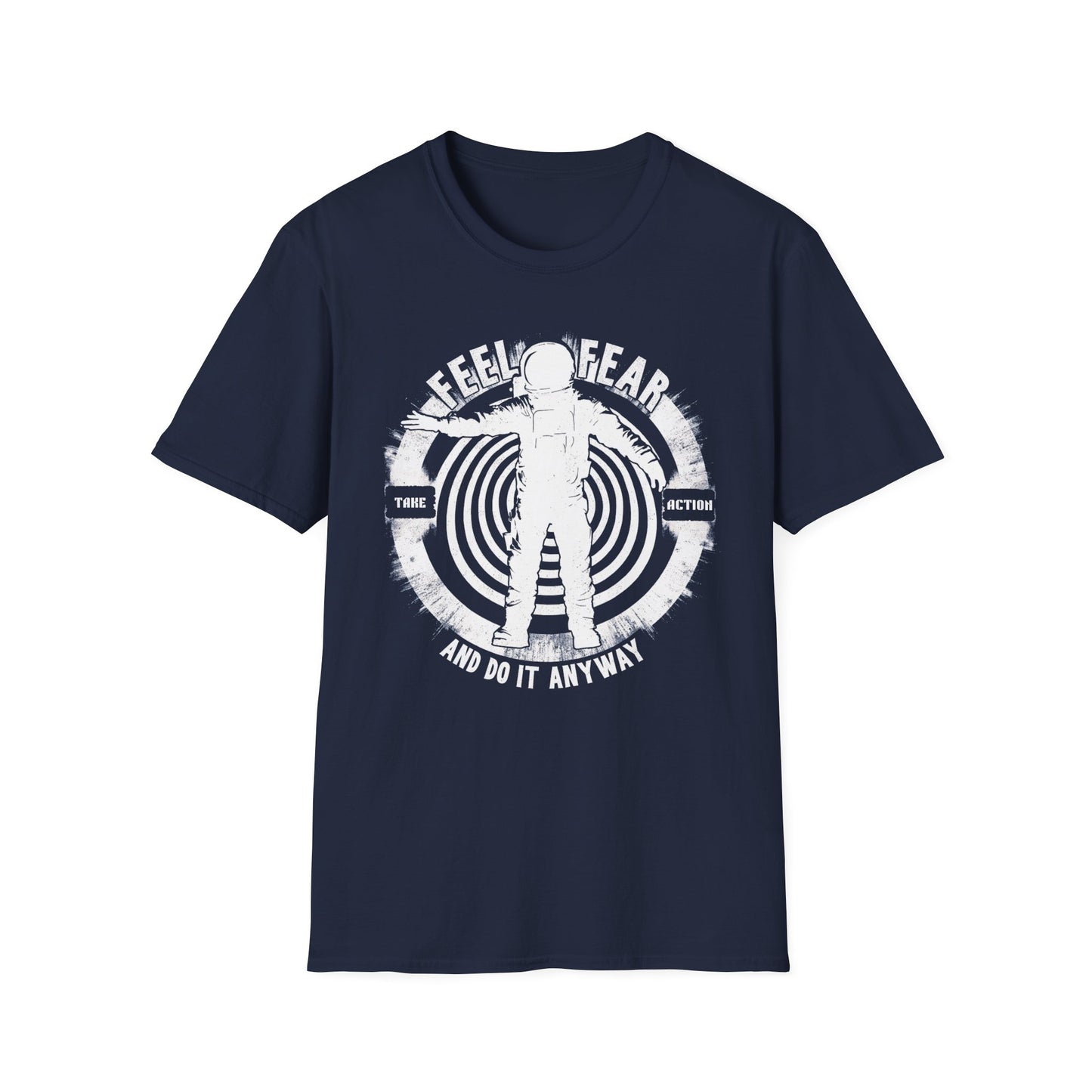 Feel Fear and Do It Anyway graphic t-shirt mockup