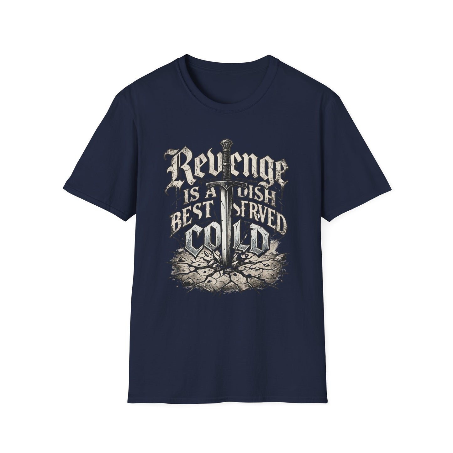 Revenge Is a Dish Best Served Cold - Classic graphic t-shirt mockup