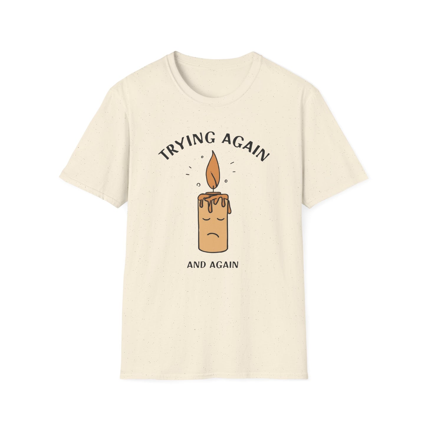 Try Again and Again graphic t-shirt mockup