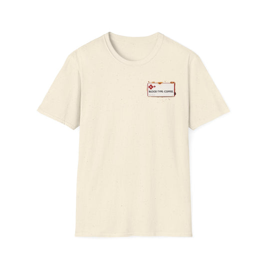 Blood Type Coffee graphic t-shirt mockup
