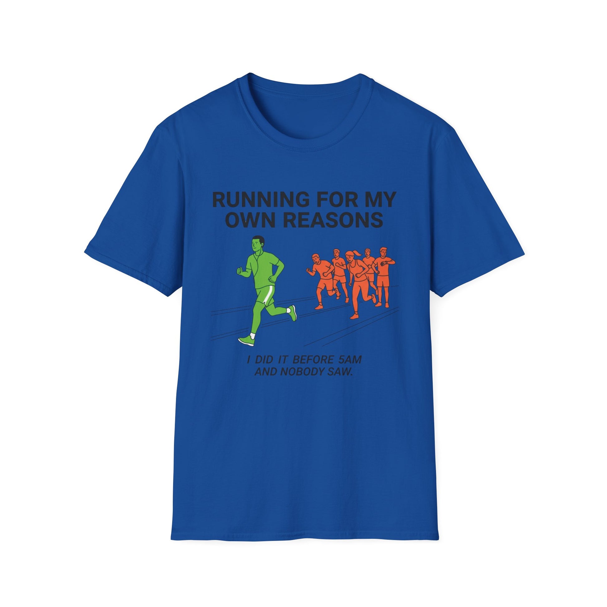 Running for My Own Reasons graphic t-shirt mockup