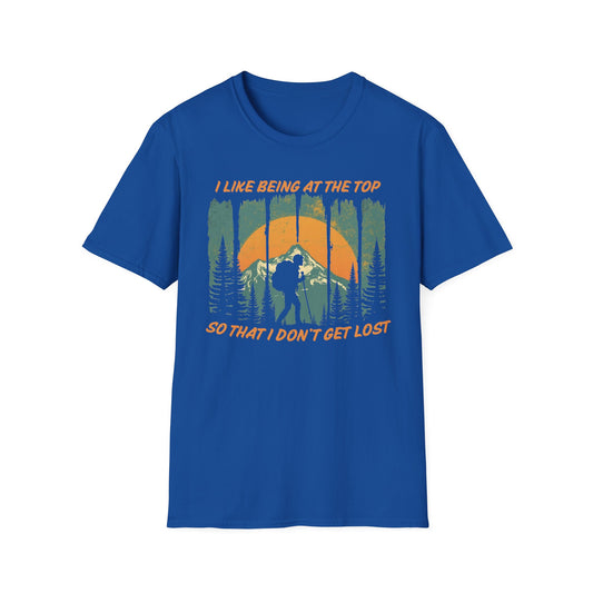 I Like the Top So I Don't Get Lost graphic t-shirt mockup