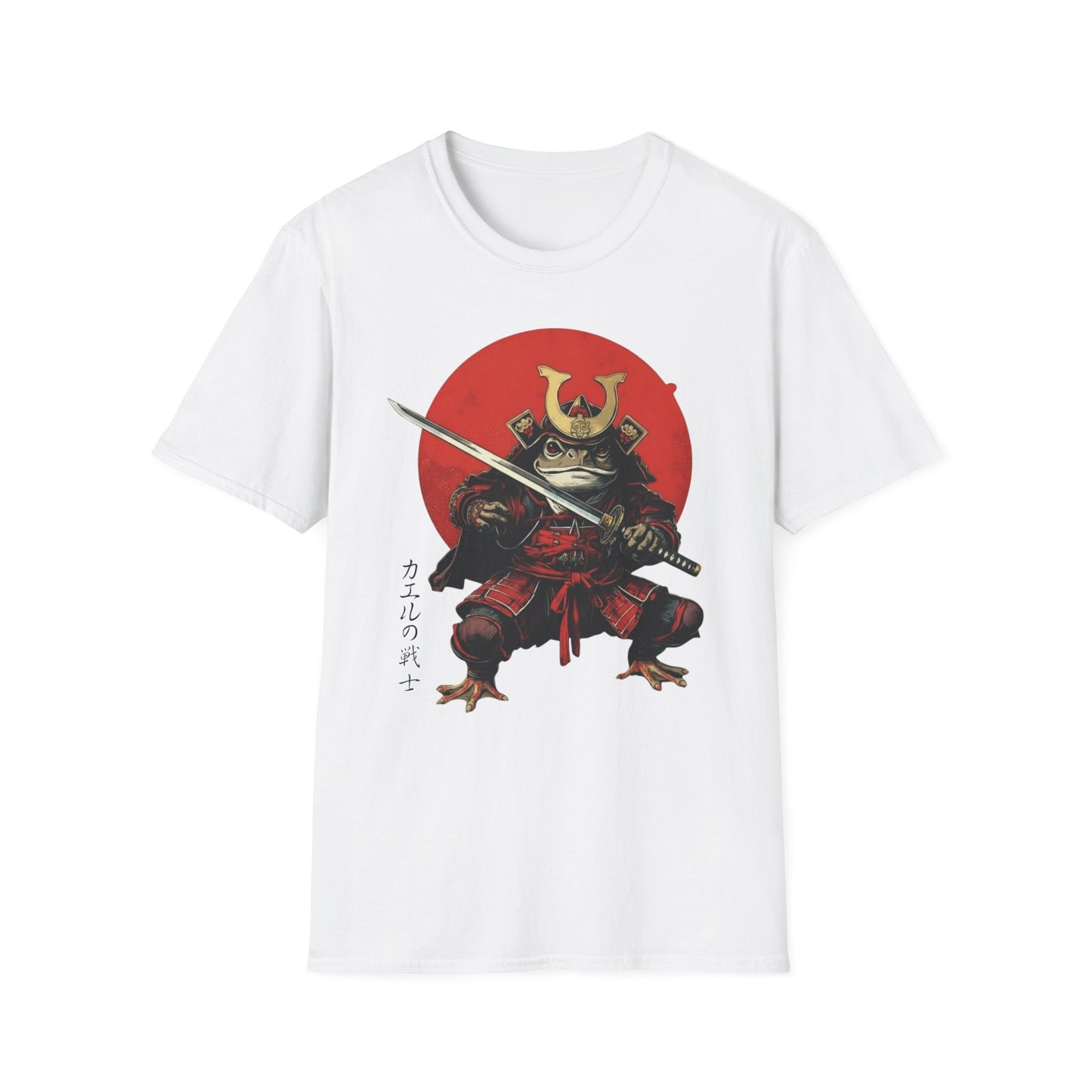 Japanese Frog Warrior graphic t-shirt mockup