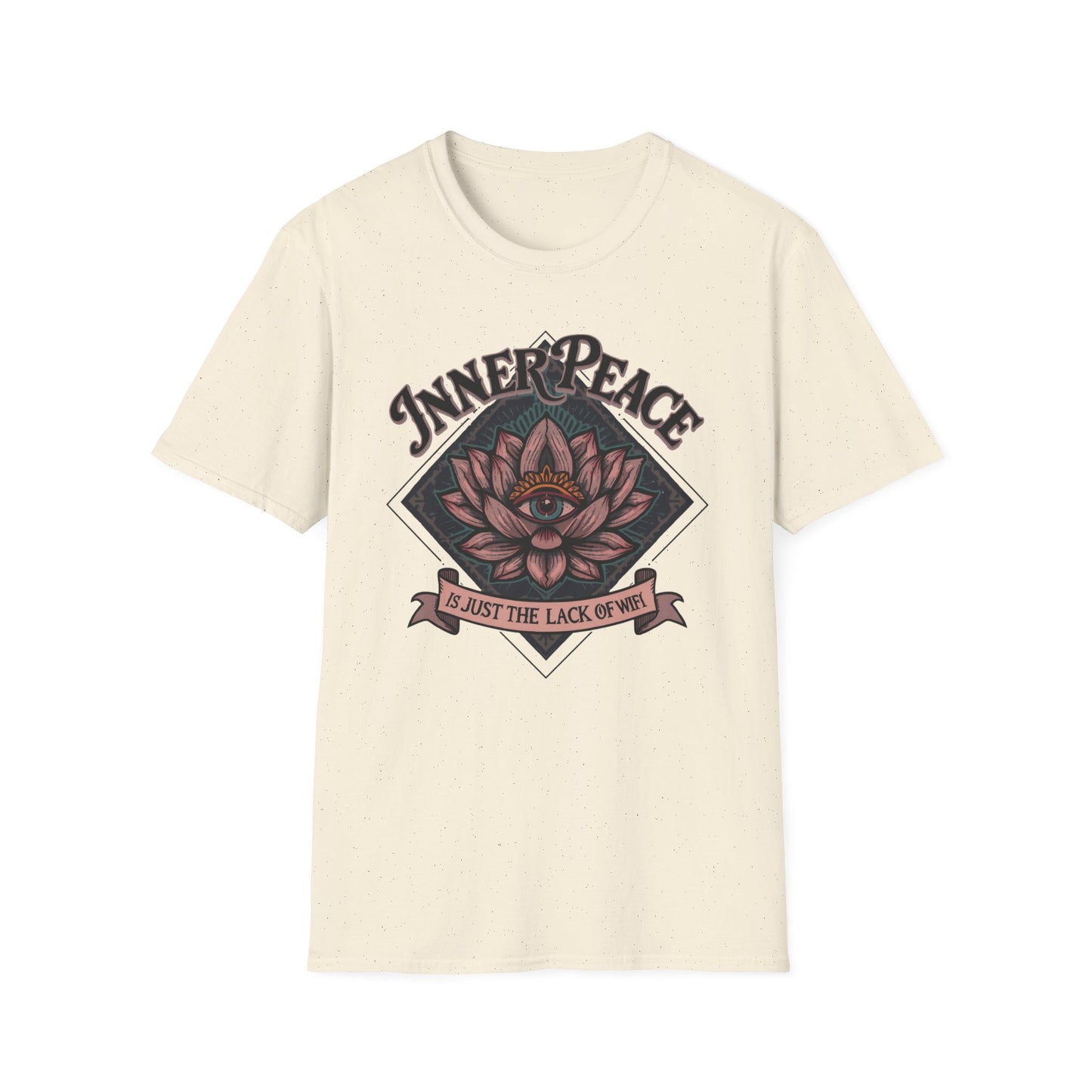 Inner Peace Is Just the Lack of WiFi graphic t-shirt mockup