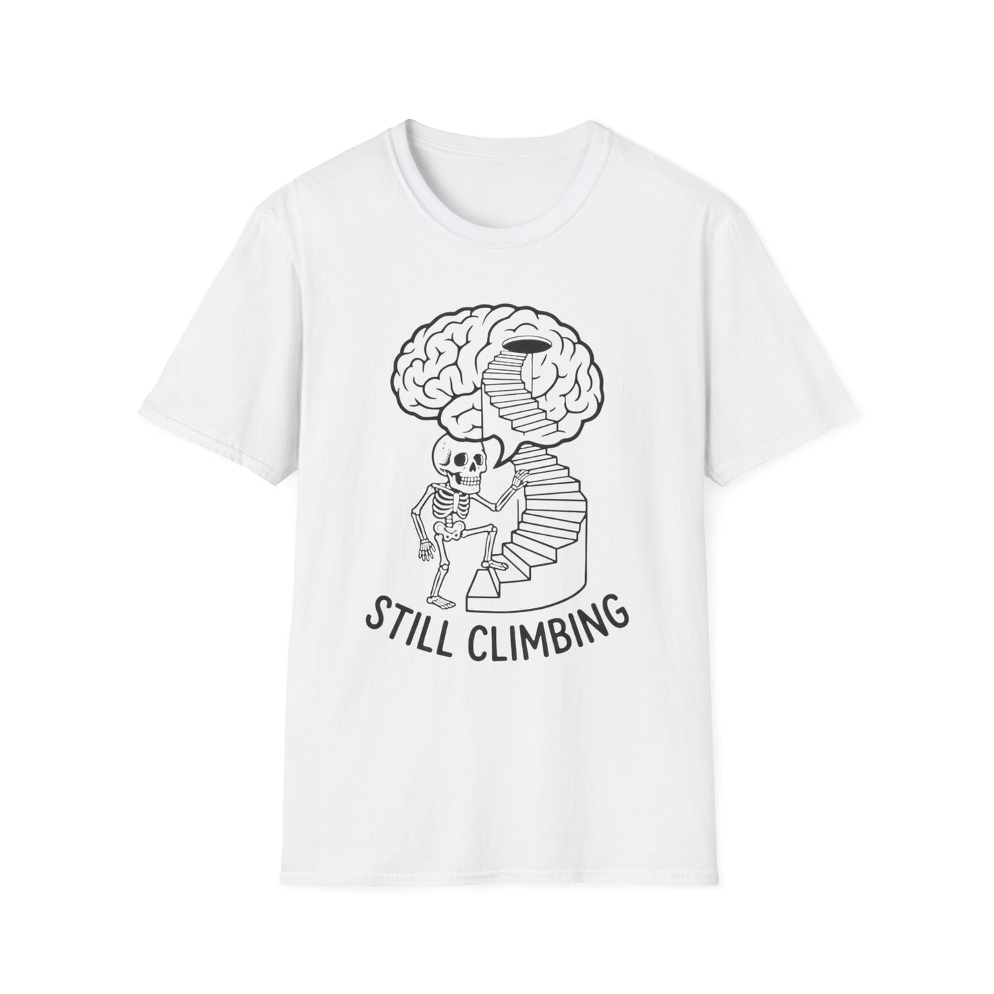Still Climbing graphic t-shirt mockup