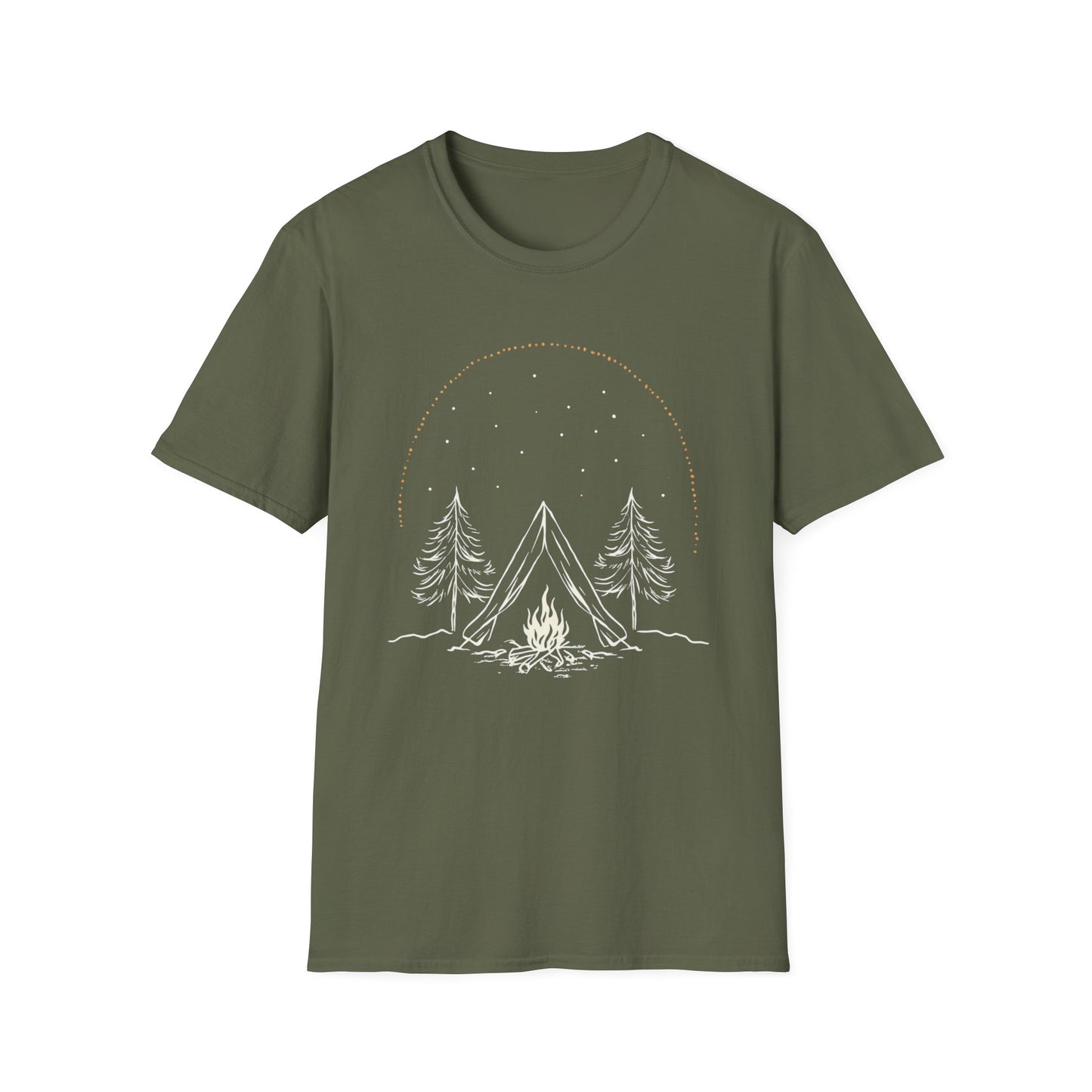 Camping in Forest graphic t-shirt mockup