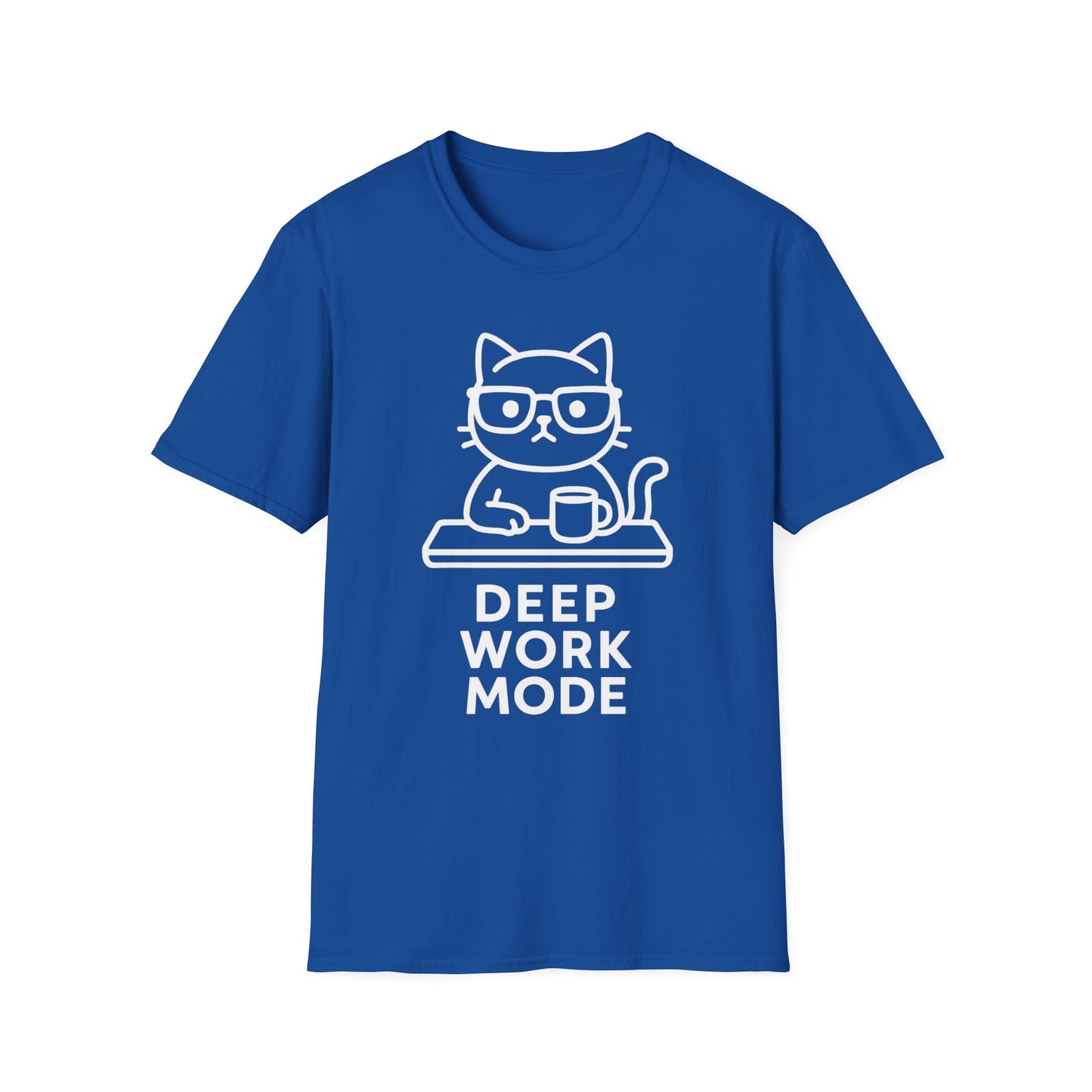 Deep Work Mode graphic t-shirt mockup