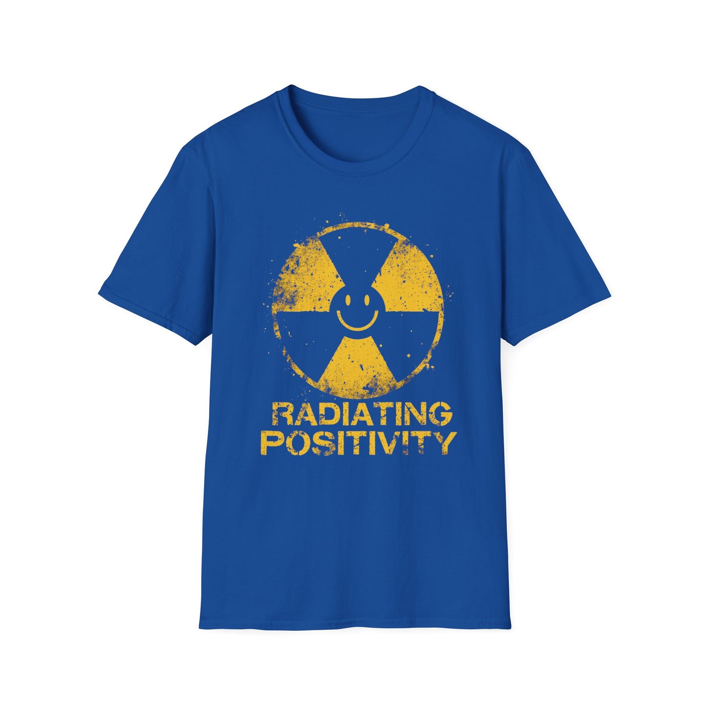 Radiating Positivity - Hazard Edition graphic t-shirt mockup
