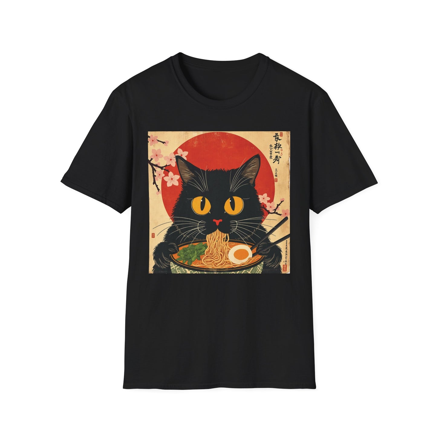 Ramen Cat - Poster Edition graphic t-shirt mockup