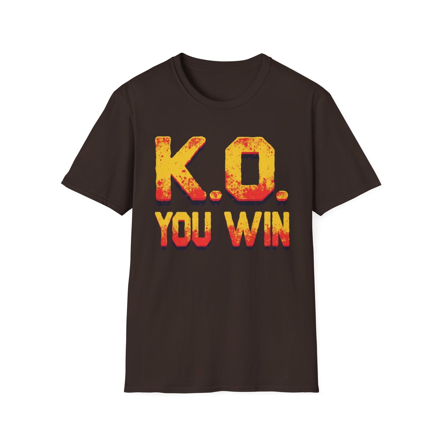 KO You Win graphic t-shirt mockup